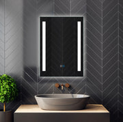 LED Lighted Wall Mount Bathroom Vanity Mirror with Defogger