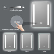 LED Lighted Wall Mount Bathroom Vanity Mirror with Defogger