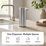 Touchless Soap Dispenser, Stainless Steel, Clog-Free