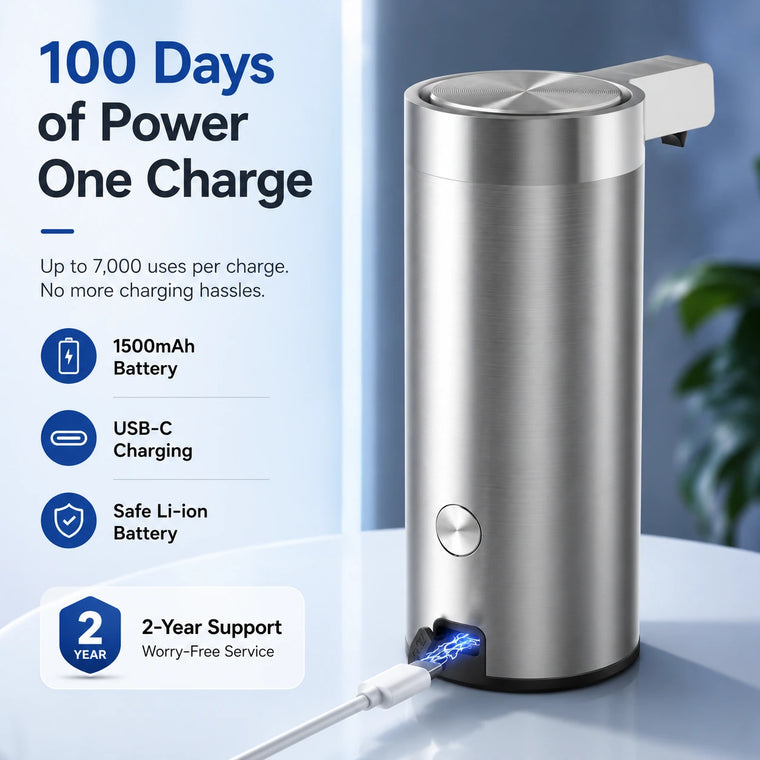 Touchless Soap Dispenser, Stainless Steel, Clog-Free