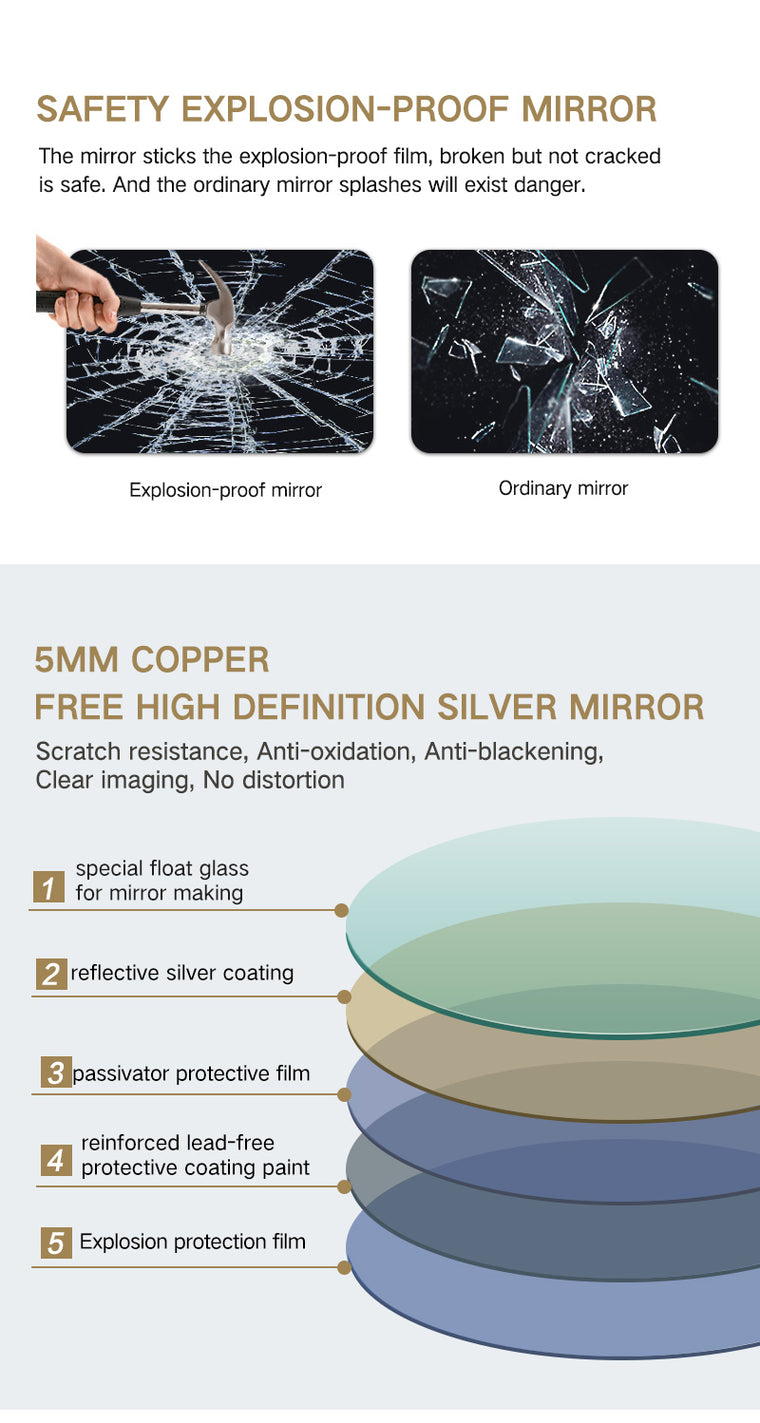 Round Bluetooth Speaker Music Call Vanity Mirror with Lights