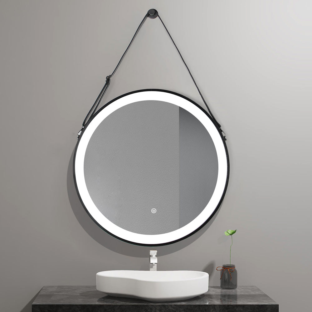 Miroir rond de meuble-lavabo de maquillage de salle de bain encadré no –  TACOVICI Home Decor