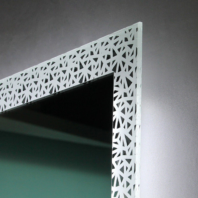 Miroir de maquillage de salle de bain rectangulaire sans cadre à montage mural éclairé par LED - 20x28 / 32x24 / 40x24