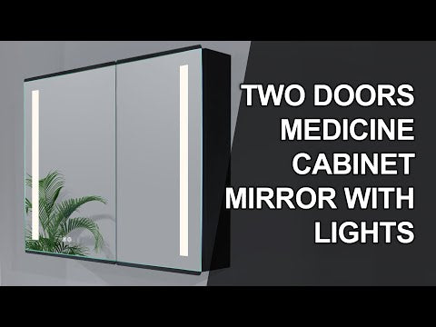 34x26 LED Lighted Medicine Cabinet with Defogger - Recessed or Surface Mount, Dimmable, 3 Color Temps