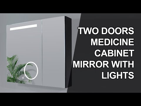 LED Lighted Medicine Cabinet Mirror with Magnifying